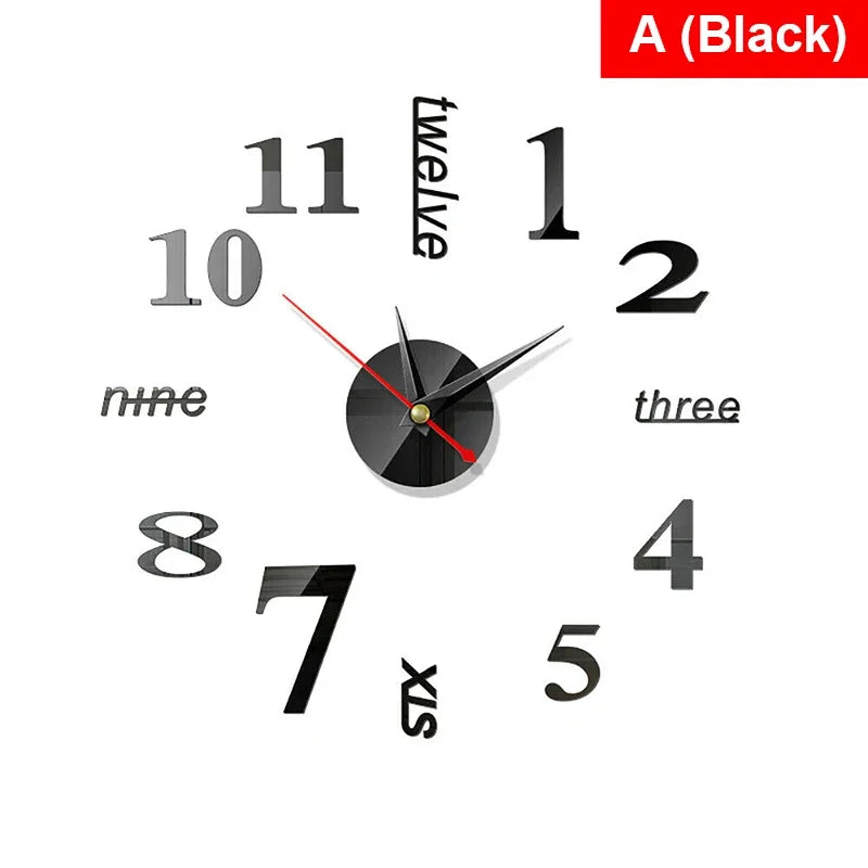 RomanTime 3D Clock - Horloge murale moderne a chiffres romains a composer