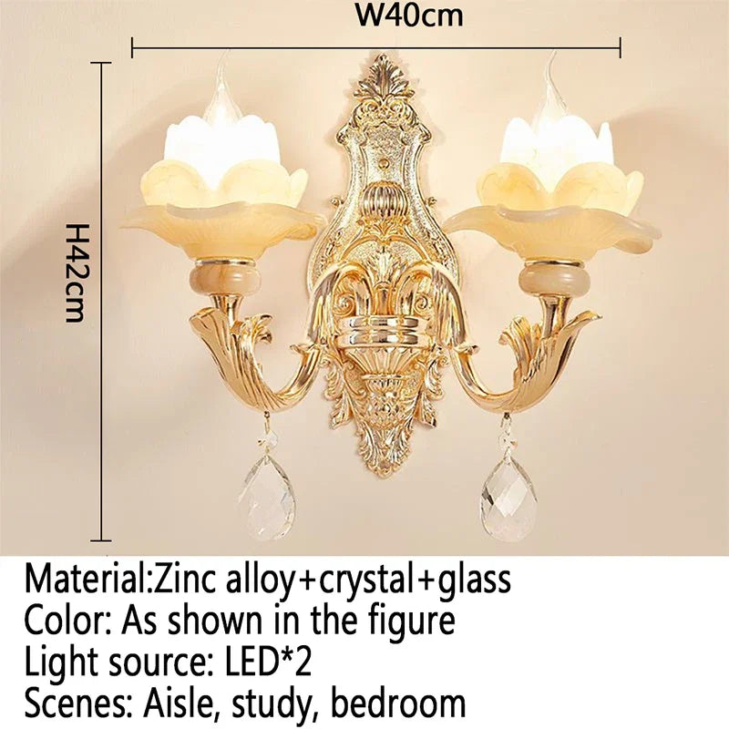 CrystalElegance - Applique Murale en Cristal pour Décoration Intérieure