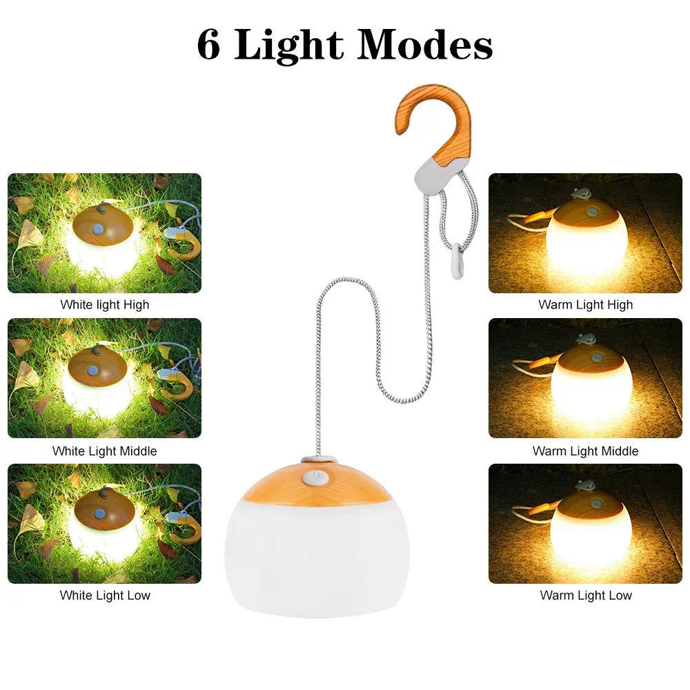CampGlow - Lampe Camping Rétro Rechargeable USB