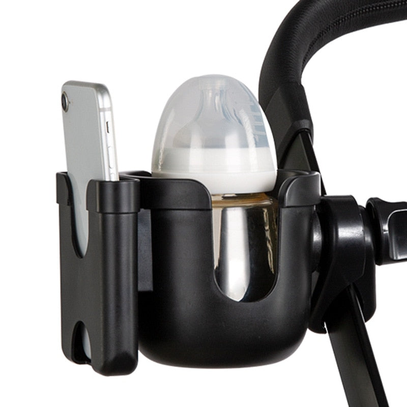 StrollerEase - Support Bouteille et Téléphone Poussette