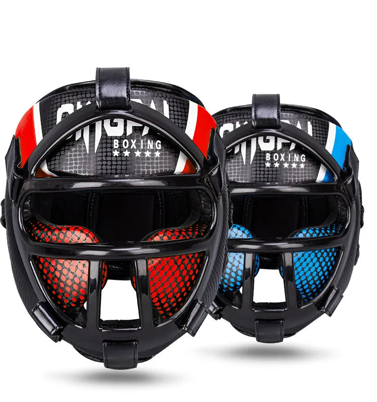 FightGuard - Casque de boxe avec grille faciale