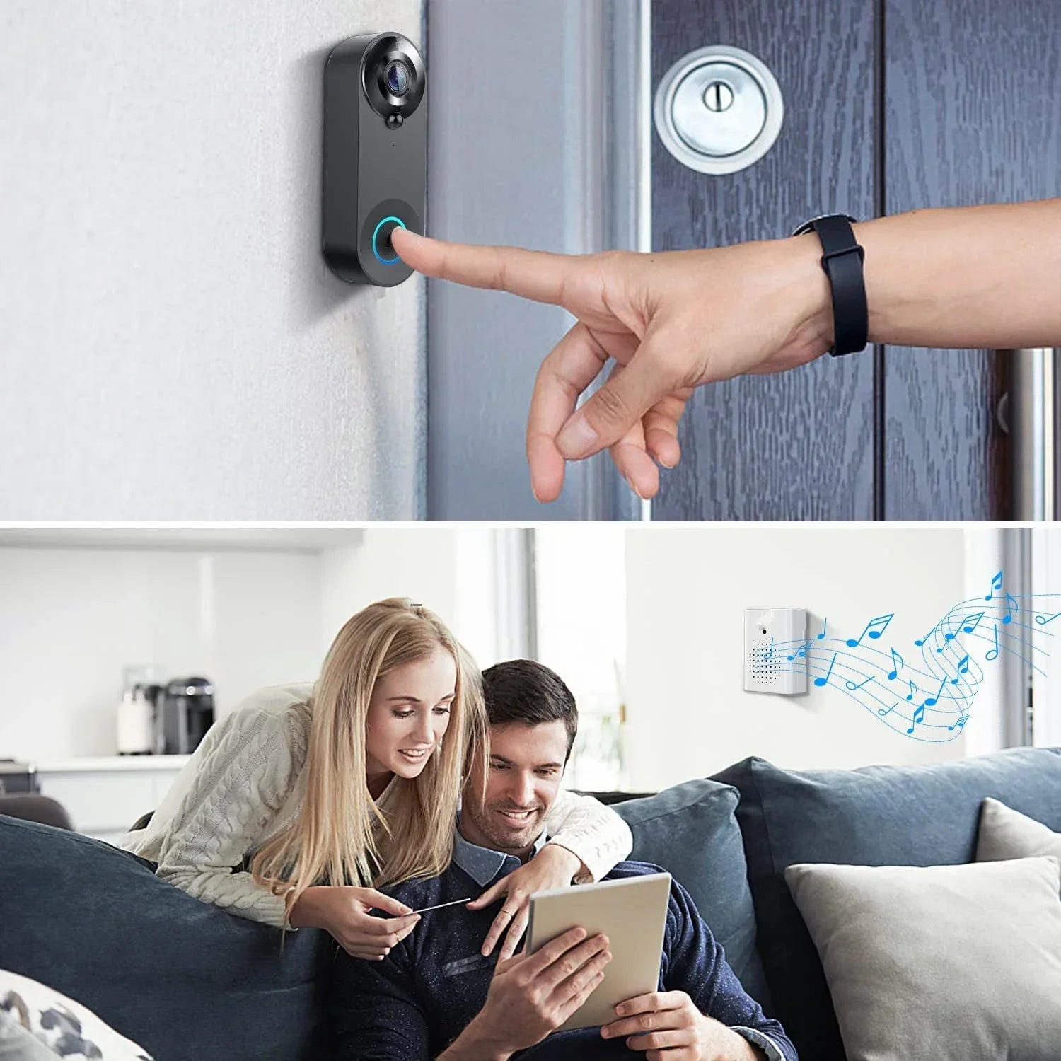 SecuriCam - Sonnette Vidéo Connectée avec Sécurité HD