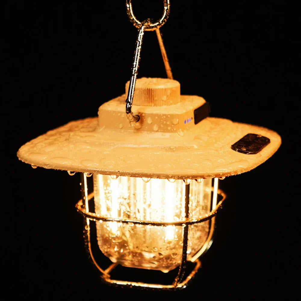NostalgiaGlow - Lanterne LED Rétro Rechargeable