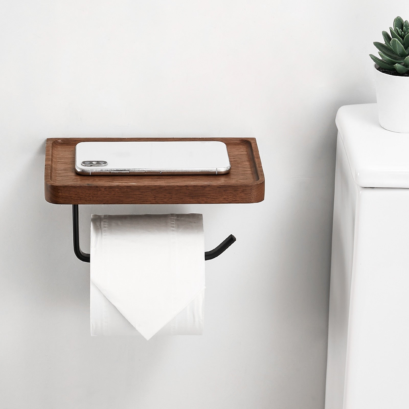 WoodEase Holder – Porte-Papier Toilette Bois Stylé