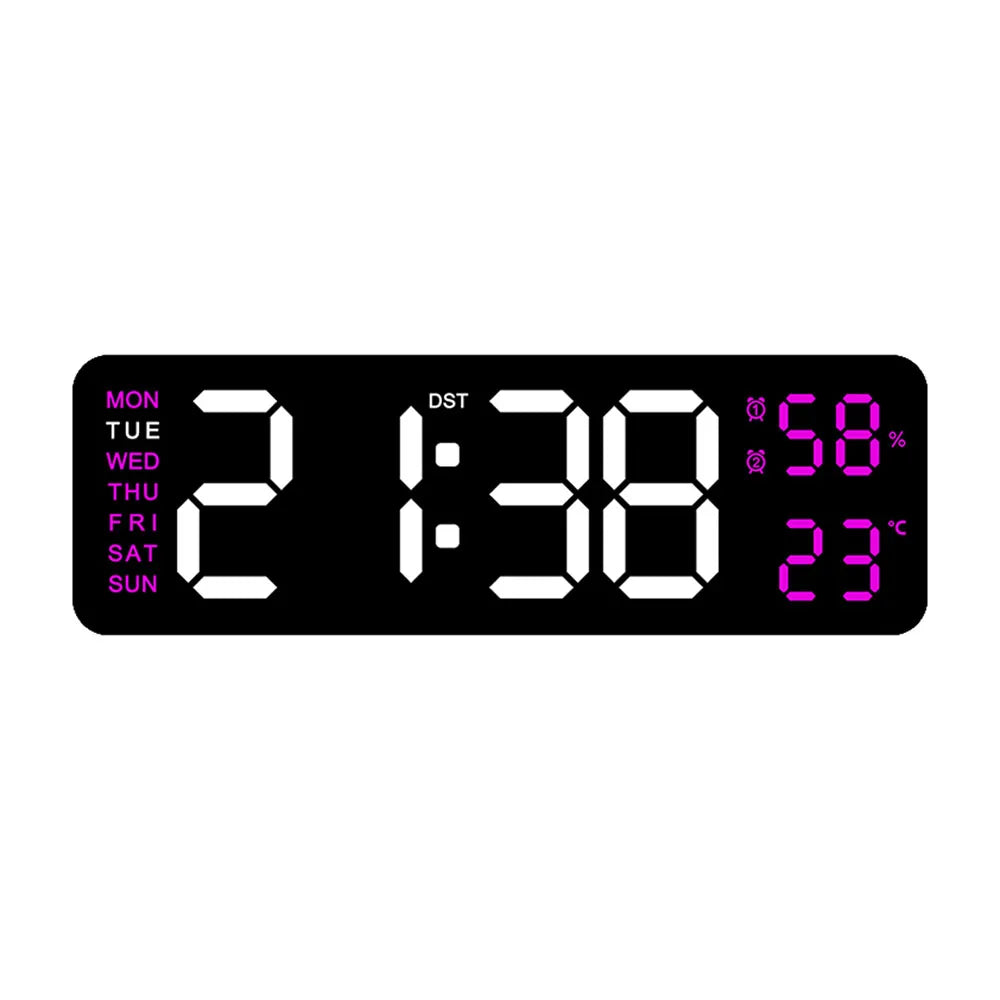 TimeGlow Clock - Réveil Numérique LED avec Température et Calendrier
