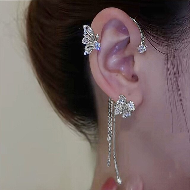 Clips d'Oreille Papillon Élégants sans Piercing