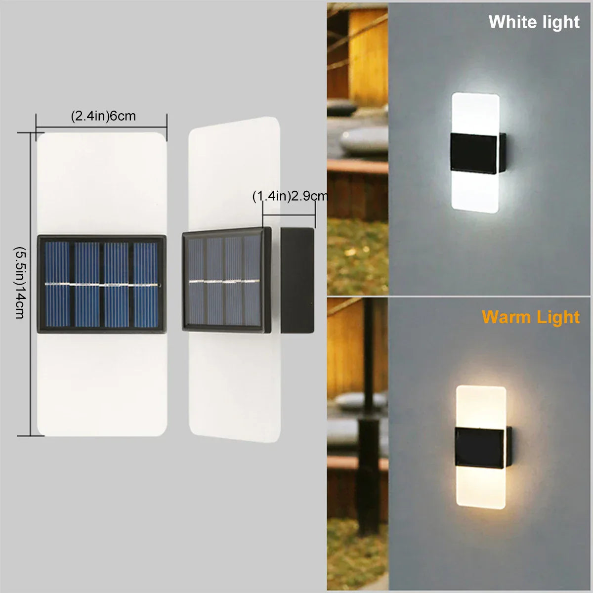 SolaraLight | Élégante Applique Murale Solaire LED Moderne Extérieur 0