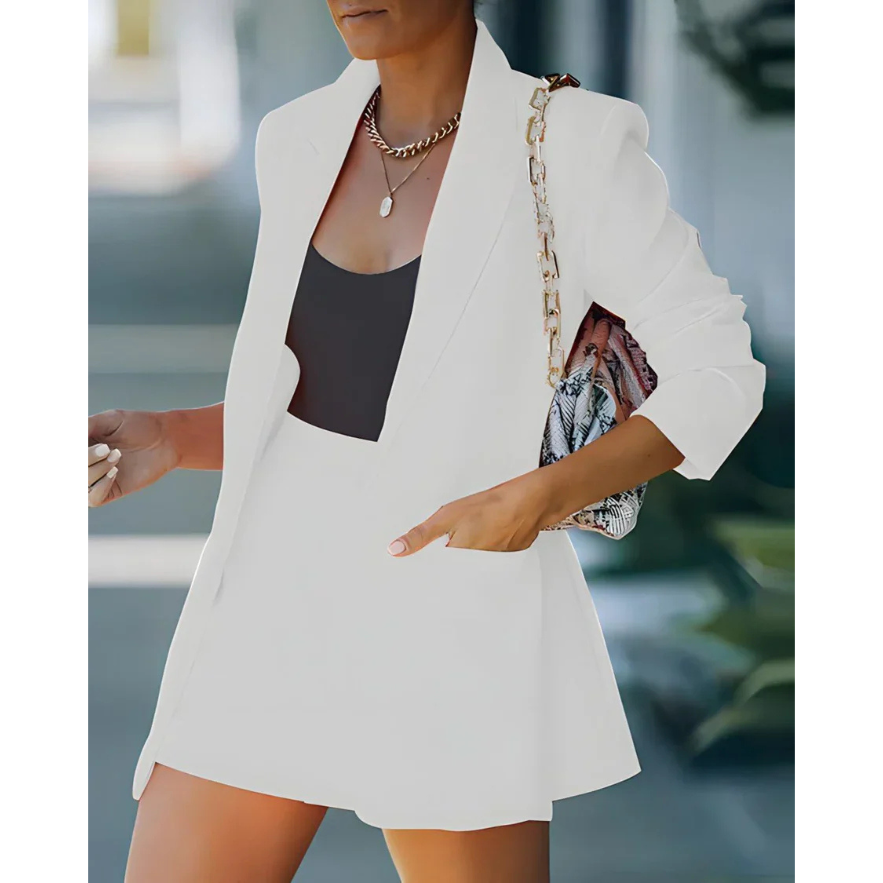 Sophie | Élégant Ensemble Tailleur Femme Blazer & Shorts 4
