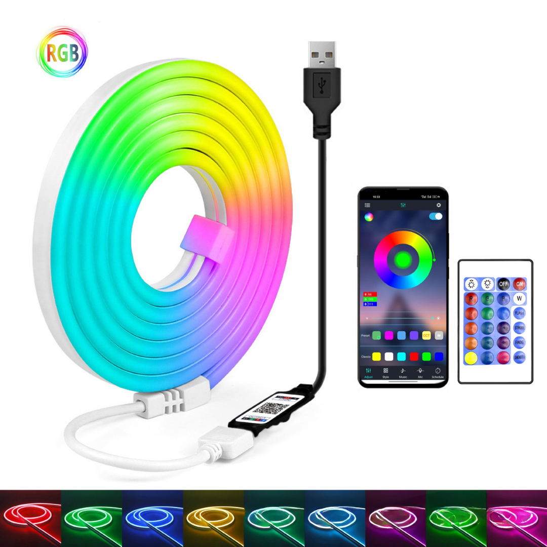 SyncGlow | Flexible Bande Lumineuse LED Intelligente RGB Étanche 1