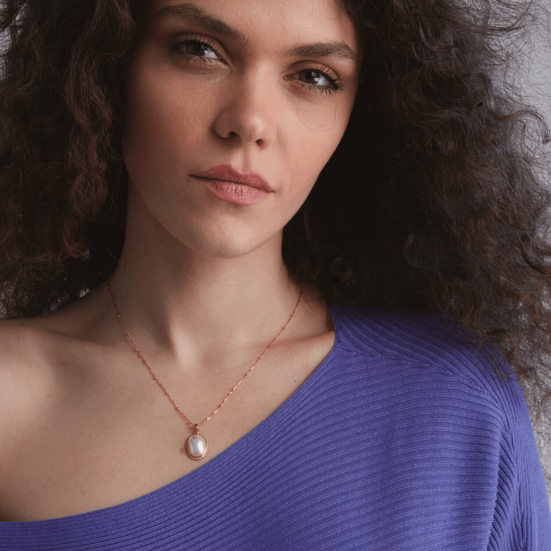 LuminaPearl - Collier de perles doré vintage