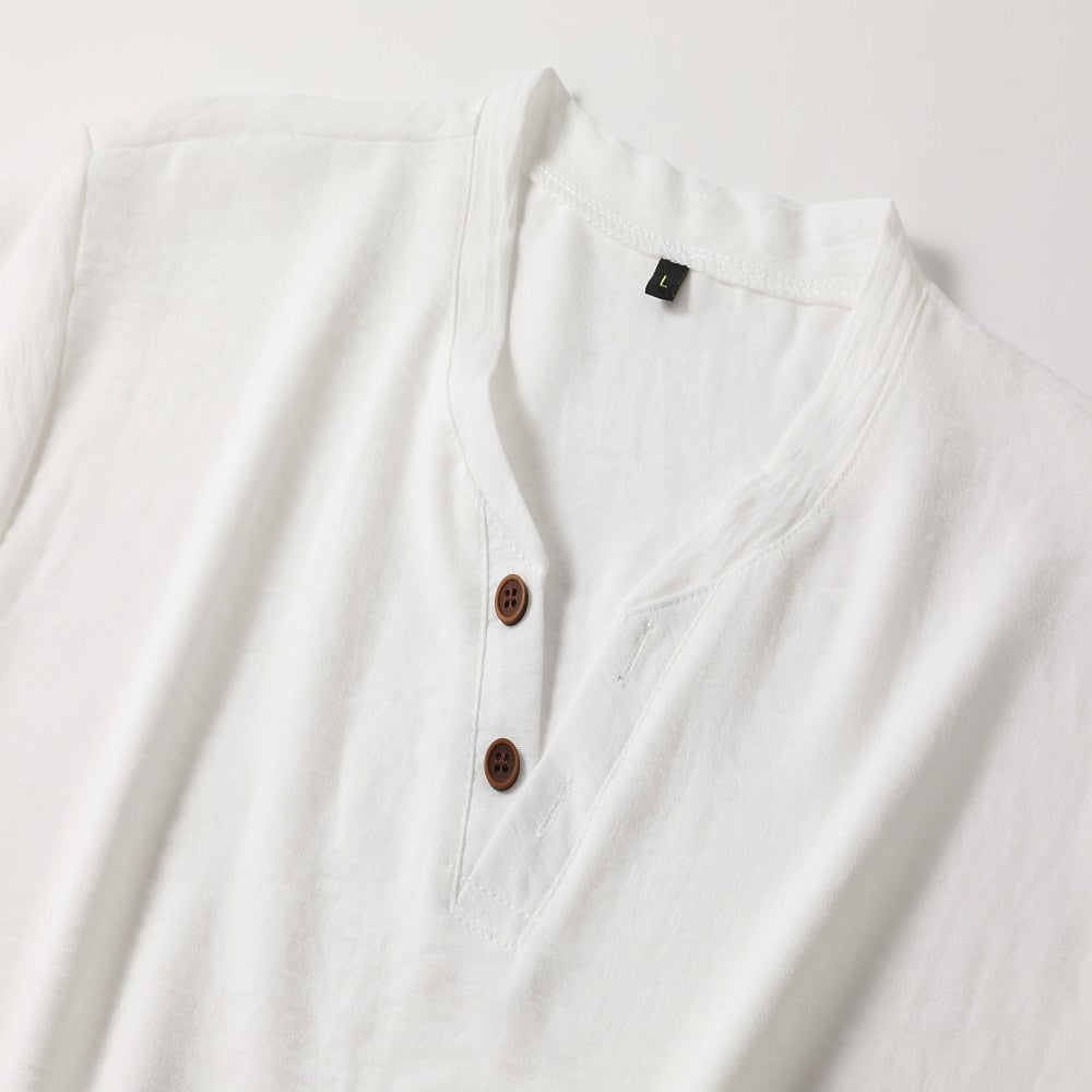 Tee Shirt Homme Col en V - T-shirt à Manches Courtes Confortable pour Style Décontracté 6