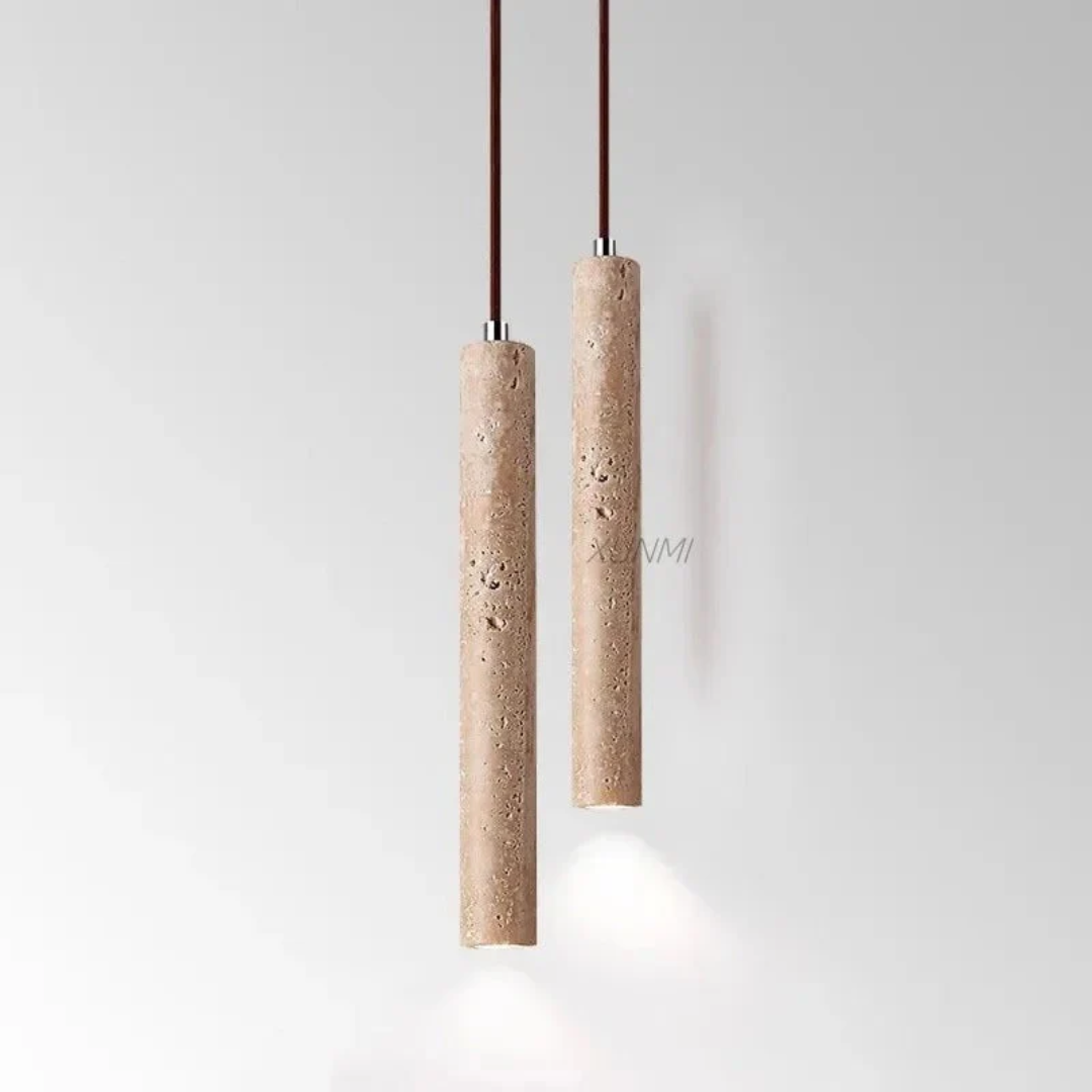 TravertinLuxe | Élégant Lustre LED Minimaliste Pour Salon et Salle À Manger 1