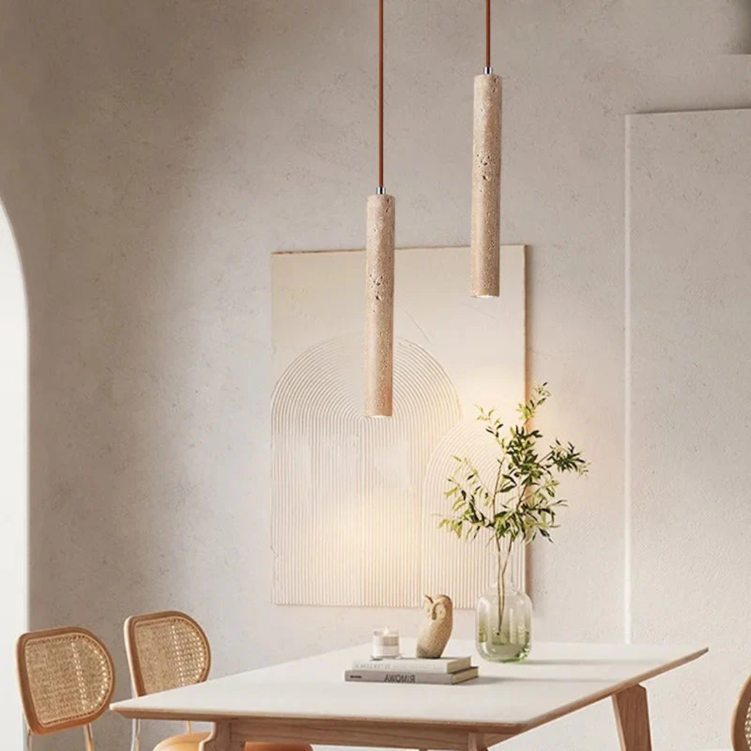 TravertinLuxe | Élégant Lustre LED Minimaliste Pour Salon et Salle À Manger 2