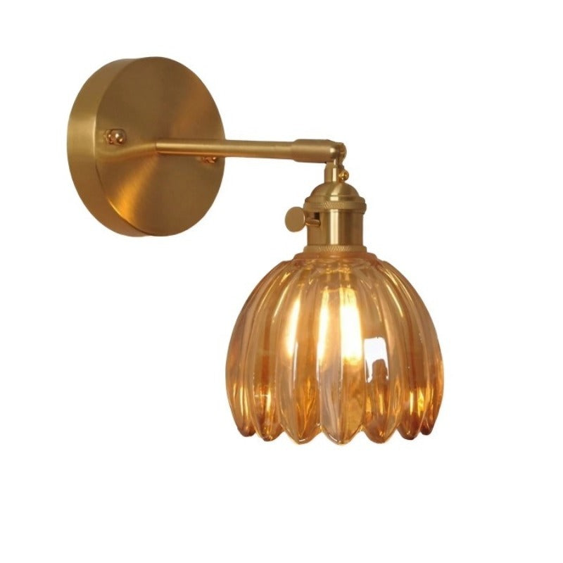 TulipGlass | Élégante Applique Murale Rétro en Verre de Tulipe 10