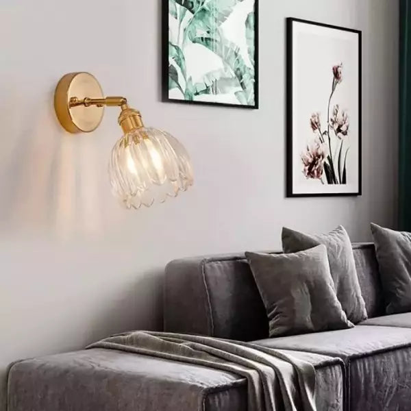 TulipGlass | Élégante Applique Murale Rétro en Verre de Tulipe 6