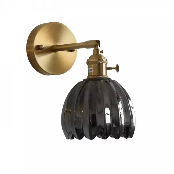 TulipGlass | Élégante Applique Murale Rétro en Verre de Tulipe 9