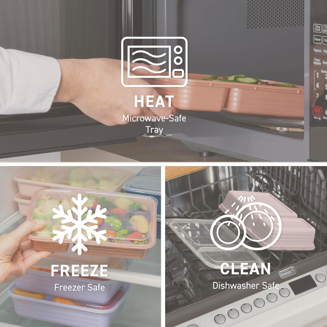 EcoBox - Set Boîtes Alimentaires 2 Compartiments