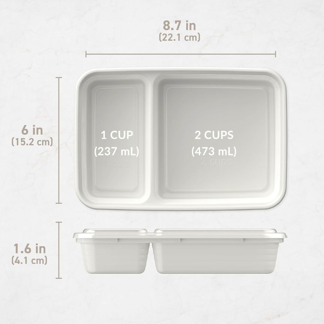 EcoBox - Set Boîtes Alimentaires 2 Compartiments