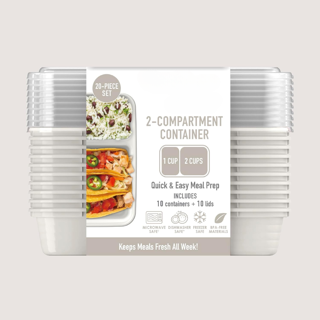 EcoBox - Set Boîtes Alimentaires 2 Compartiments