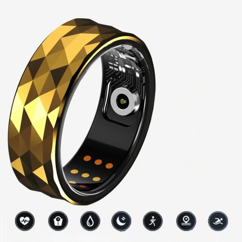 BagueActive - Bague connectée de sport en acier titane