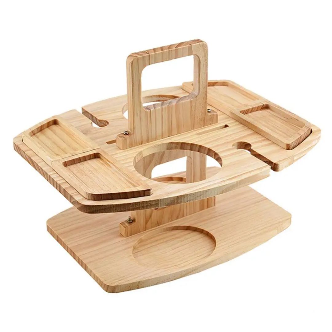 WineFold Table - Table Pliante Élégante en Bois Vin