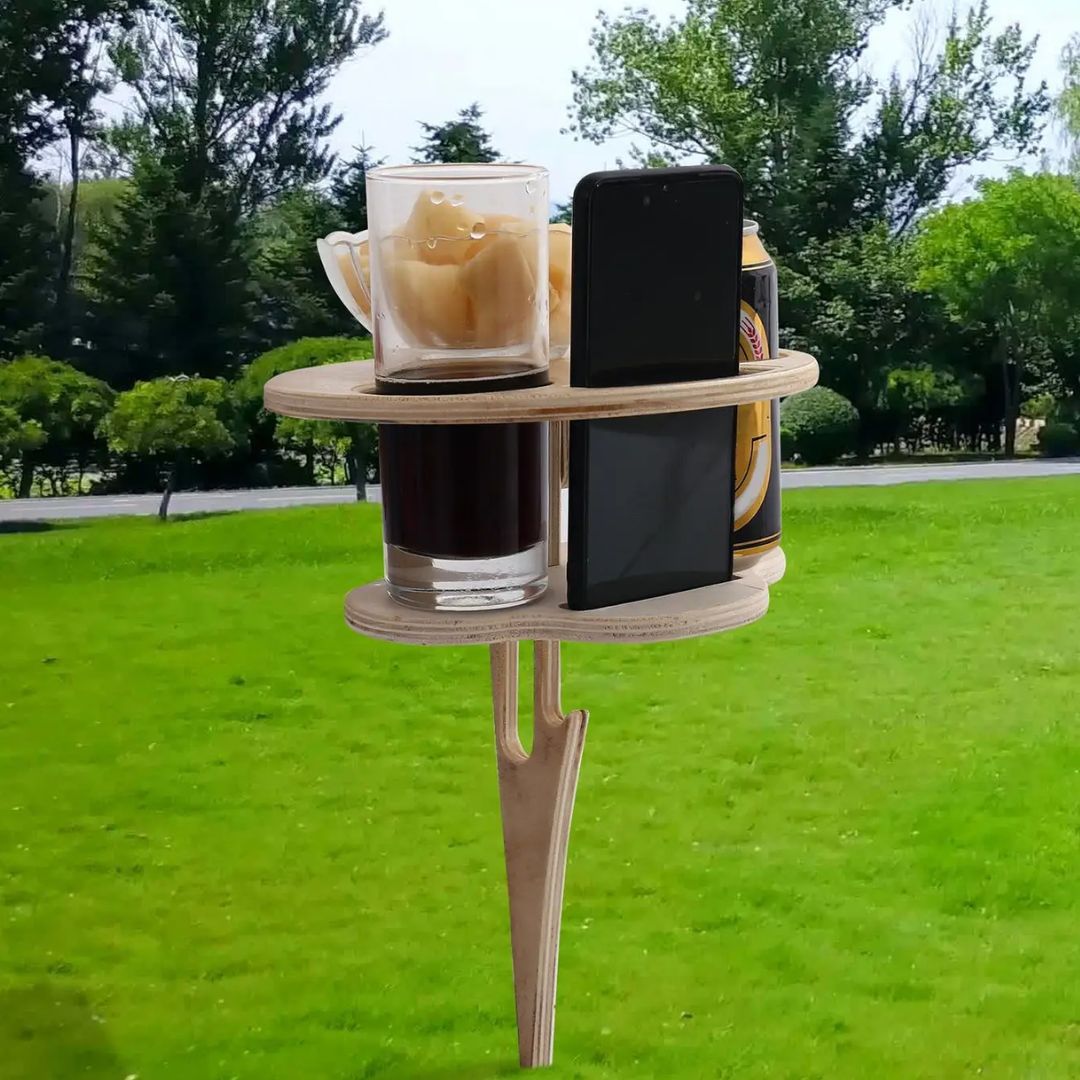 WineGlow Table - Double Table de Vin Portable