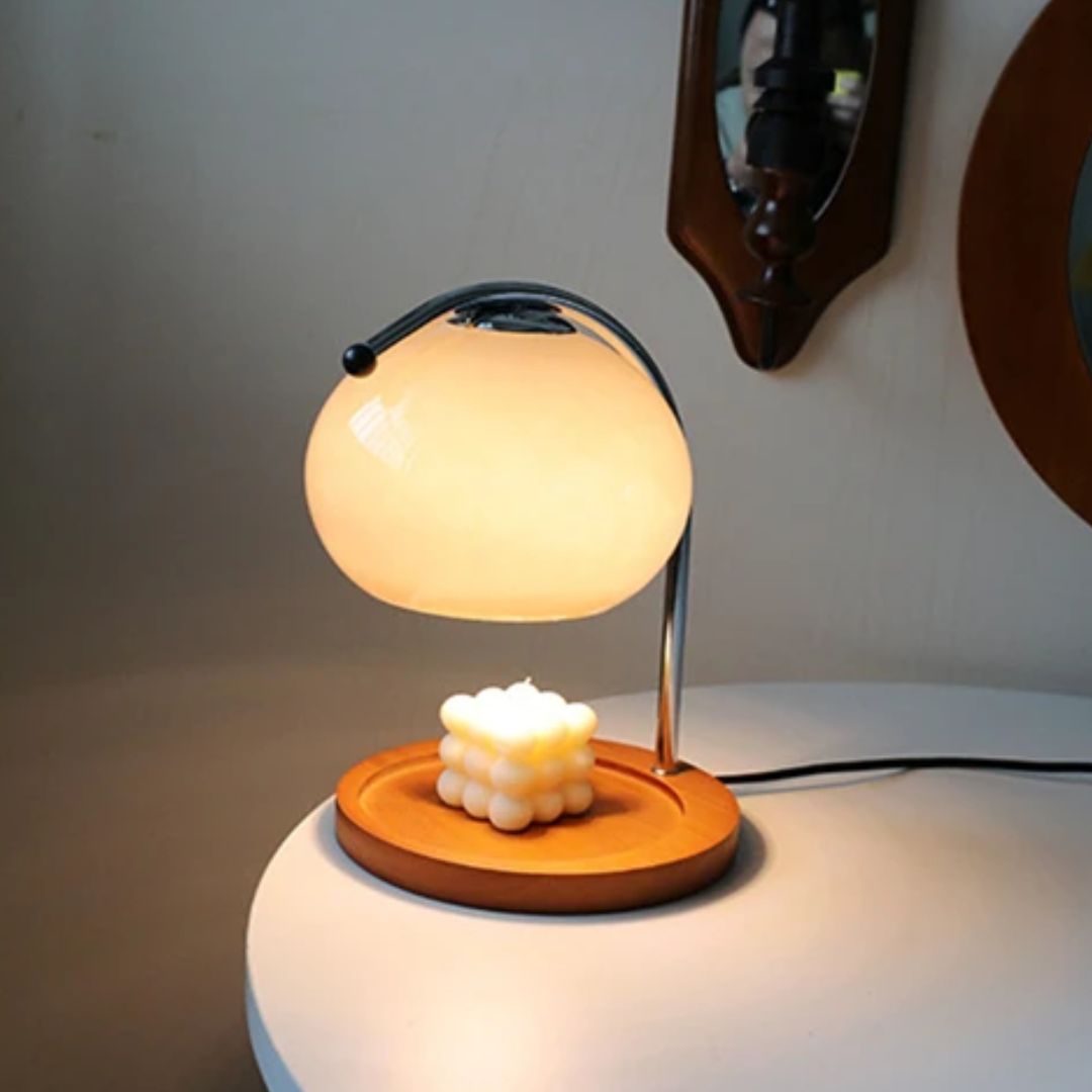 Alyssa Retro Table Lamp - Lampe Verre Élégante