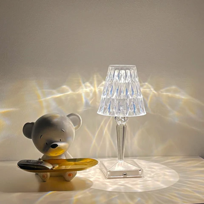 CrystalLuxe Table Lamp - Lampe Cristal Élégante