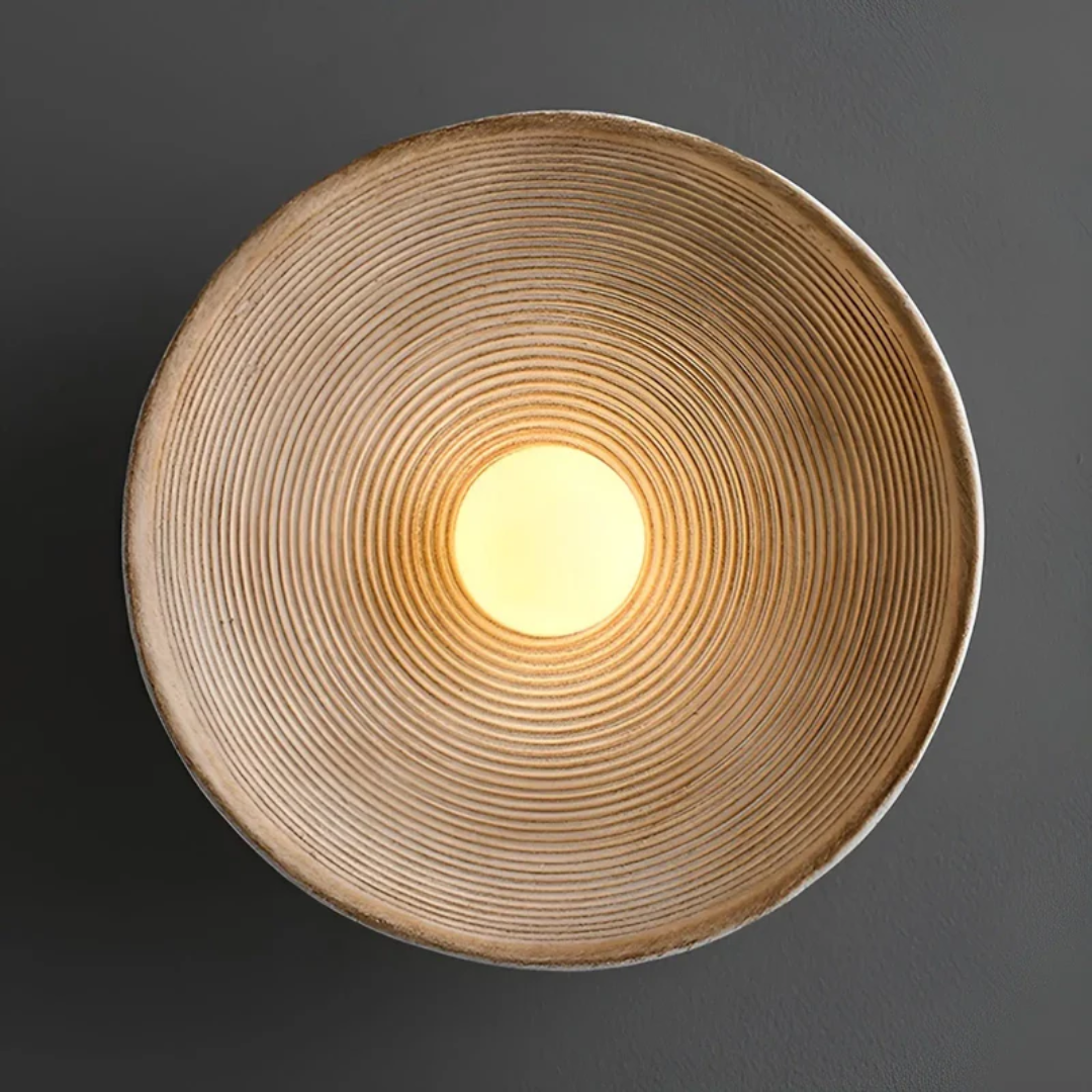 ZenGlow Disc - Éclairage mural wabi-sabi japonais