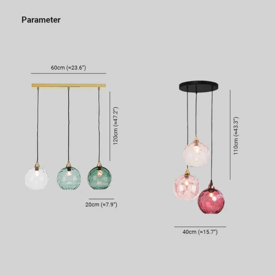 ClusterGlow - Suspension 3 Lampes Éclairage Ambiance