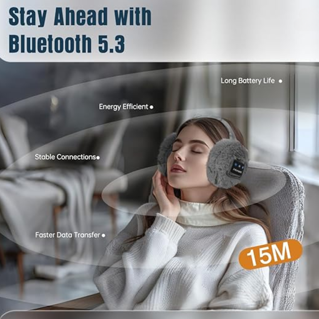 CozyGrooves - Cache-Oreilles Bluetooth Chauds Hiver