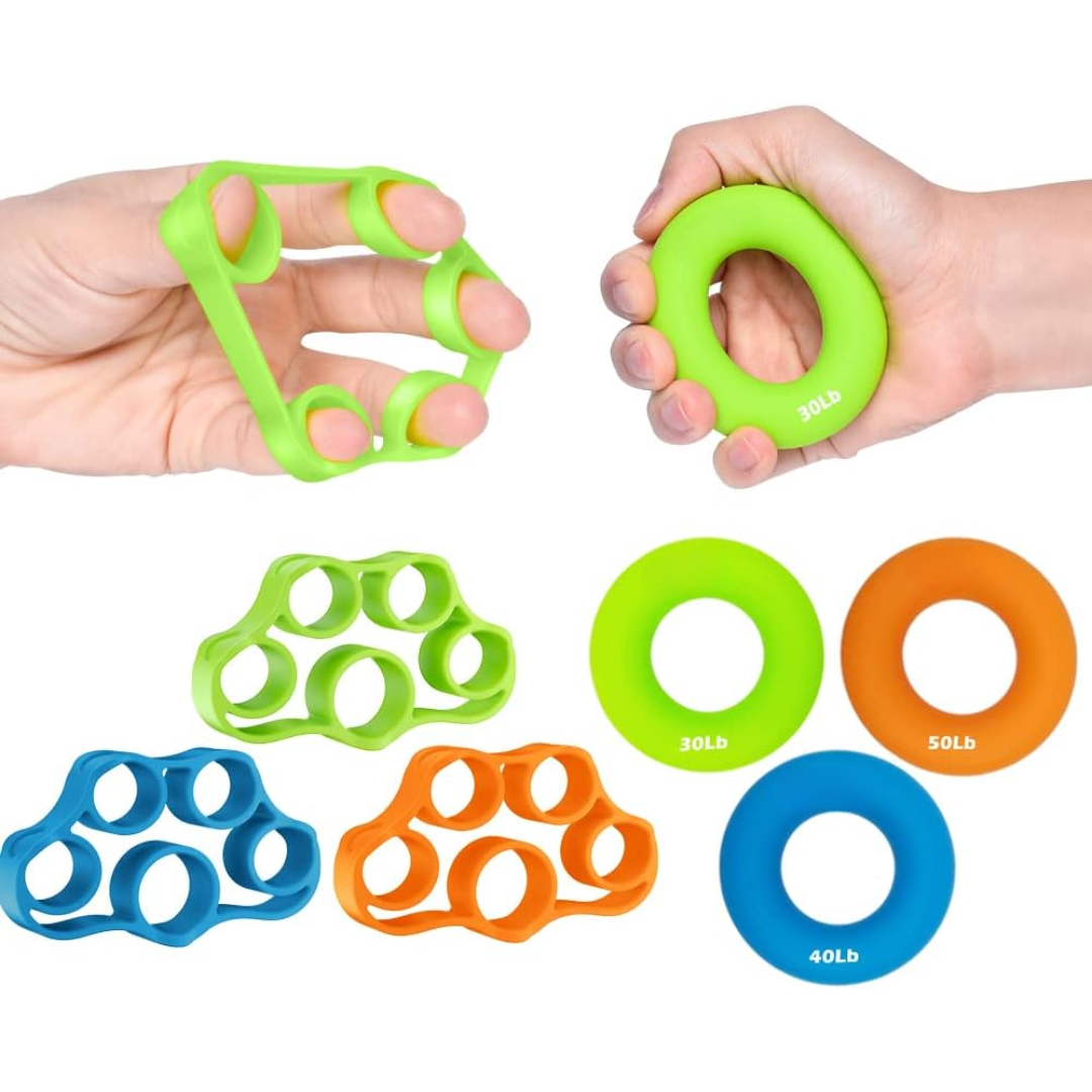 PowerGrip Set – Renforce-Mains Musculation (6 Pièces)