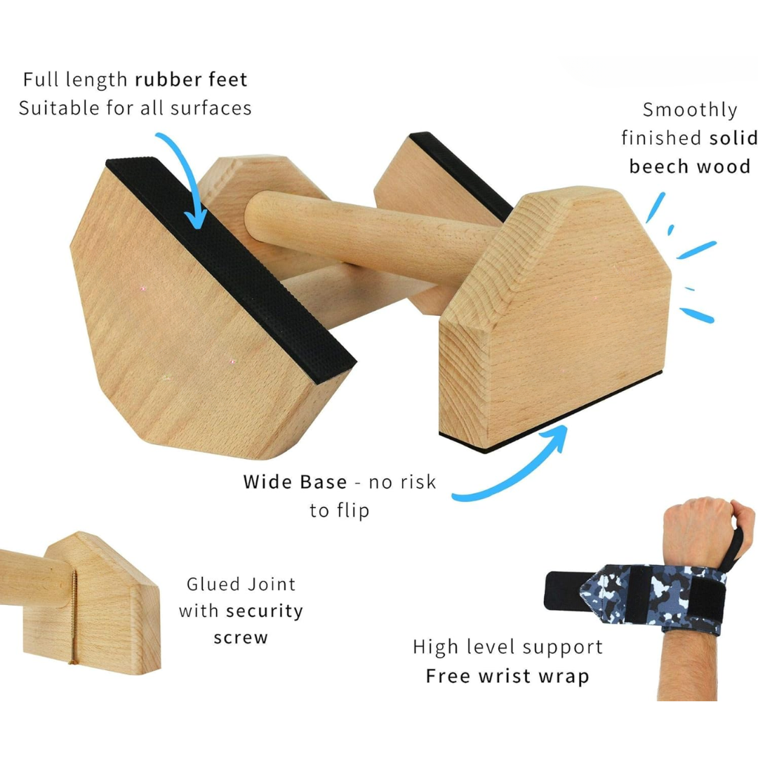 Calisthenics PowerBars – Supports Push-Up Bois Solides