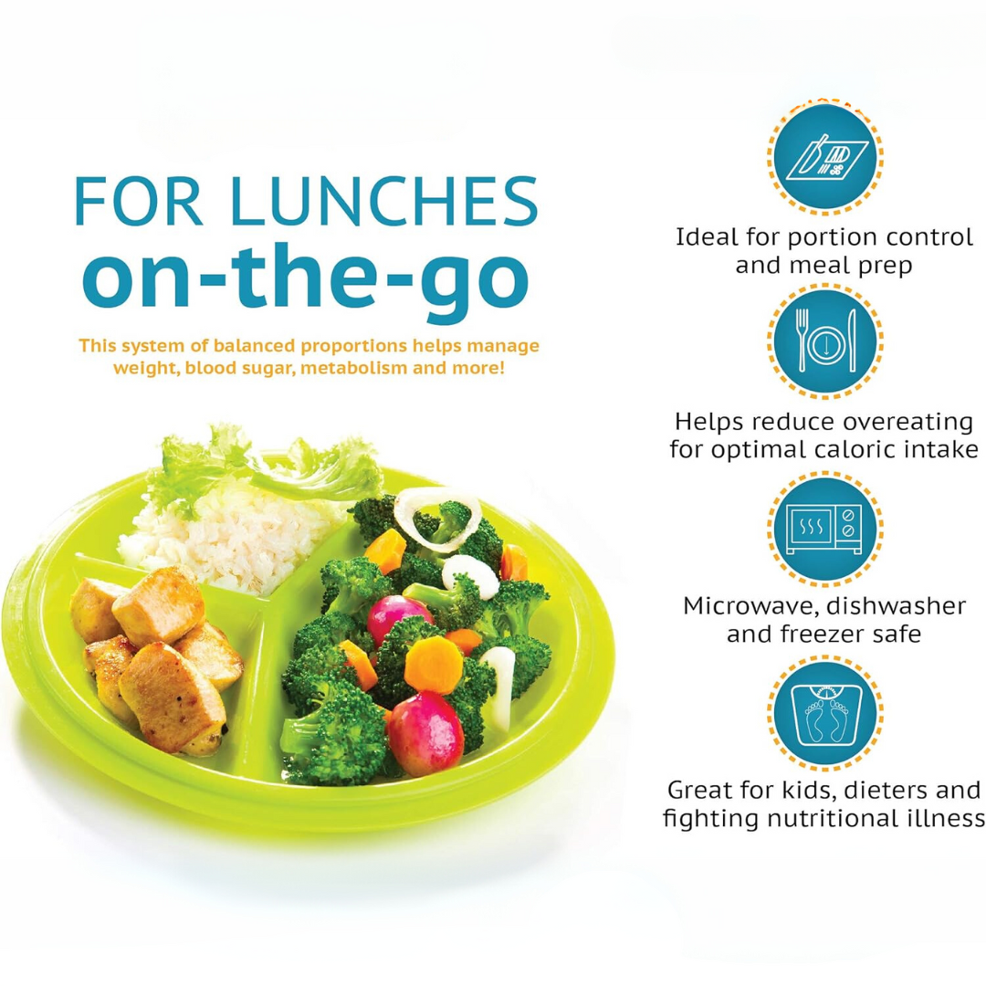 PortionMaster - Assiette Contrôle Portion Voyage Pratique