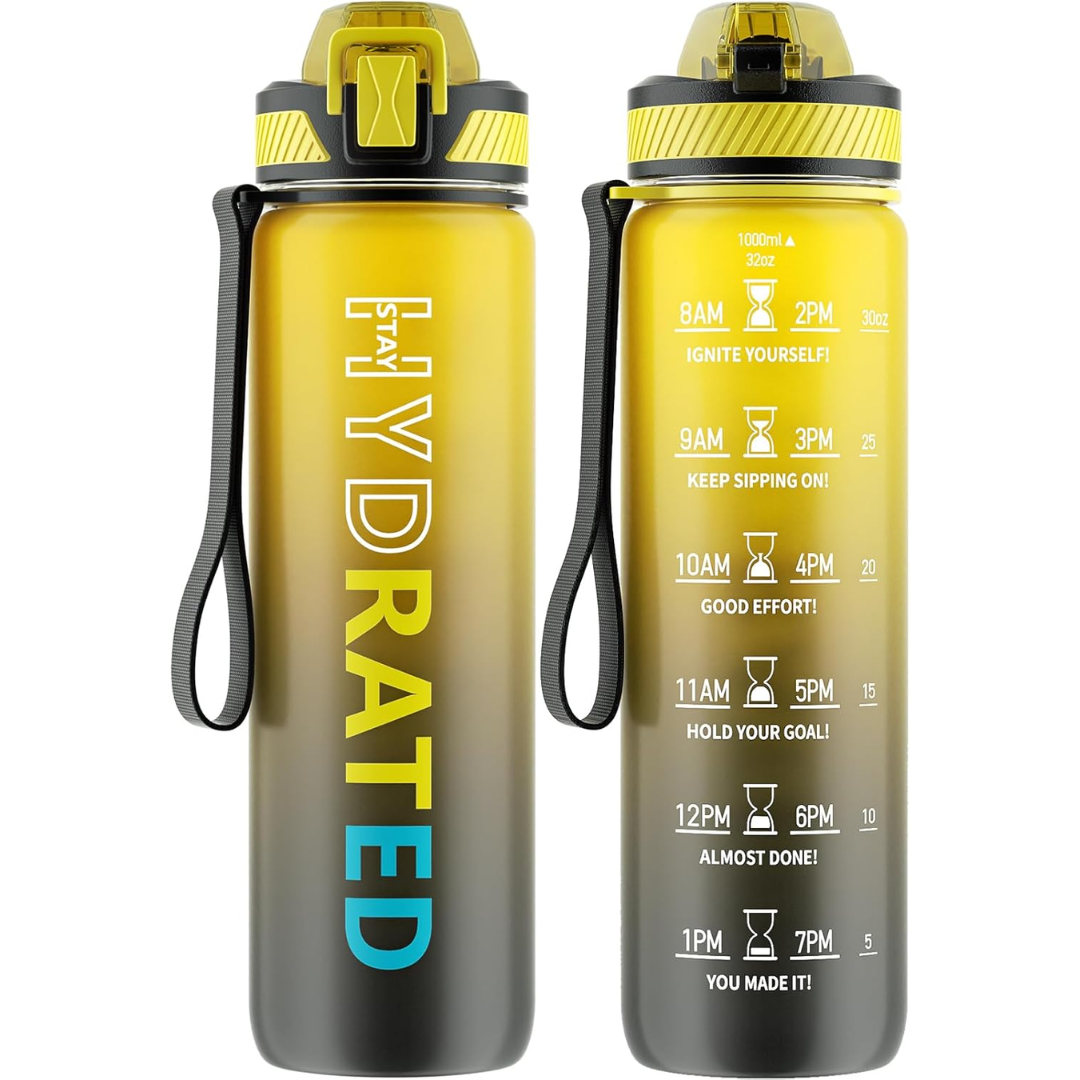HydraFlow – Gourde Sport Motivante avec Paille