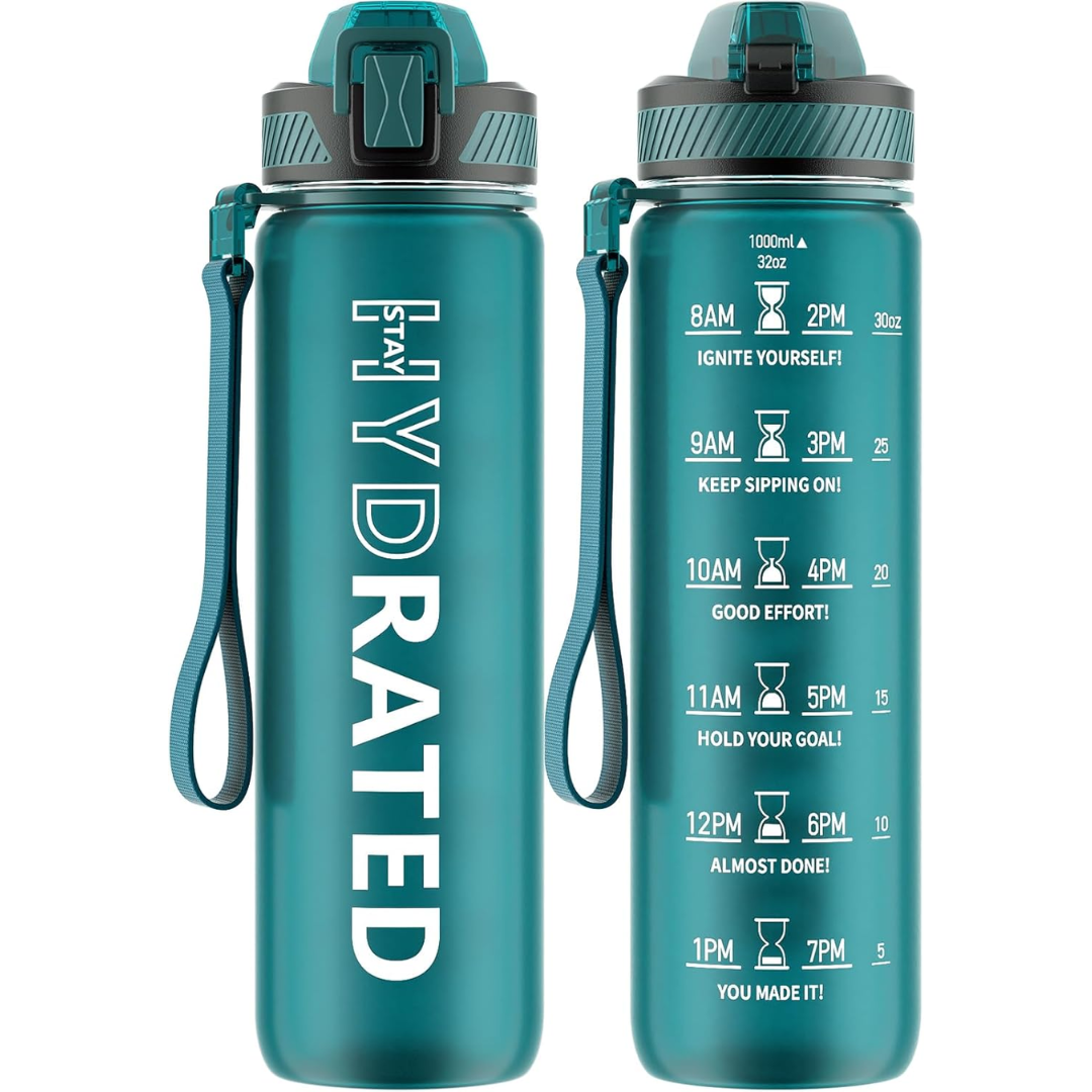 HydraFlow – Gourde Sport Motivante avec Paille