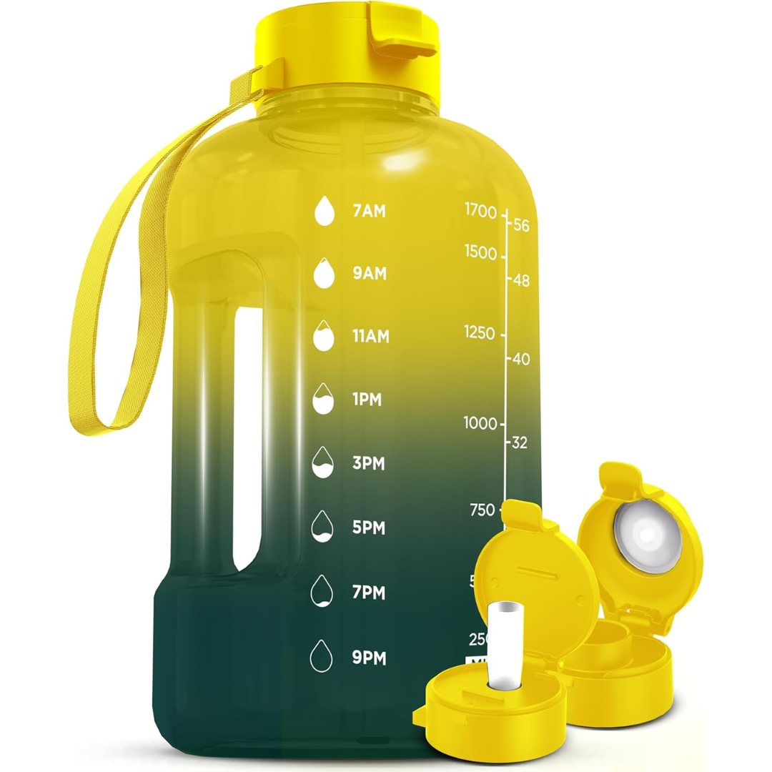 HydraMark - Gourde Élégante 2L avec Marquages Horaires