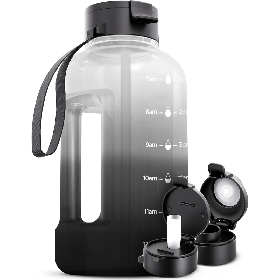 HydraMark - Gourde Élégante 2L avec Marquages Horaires