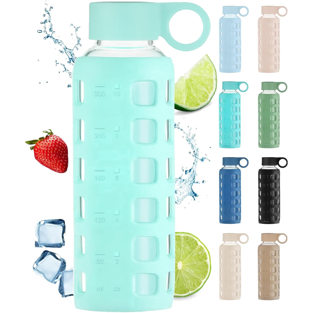 HydraFlow - Gourde Verre Indicateur Temps Protection