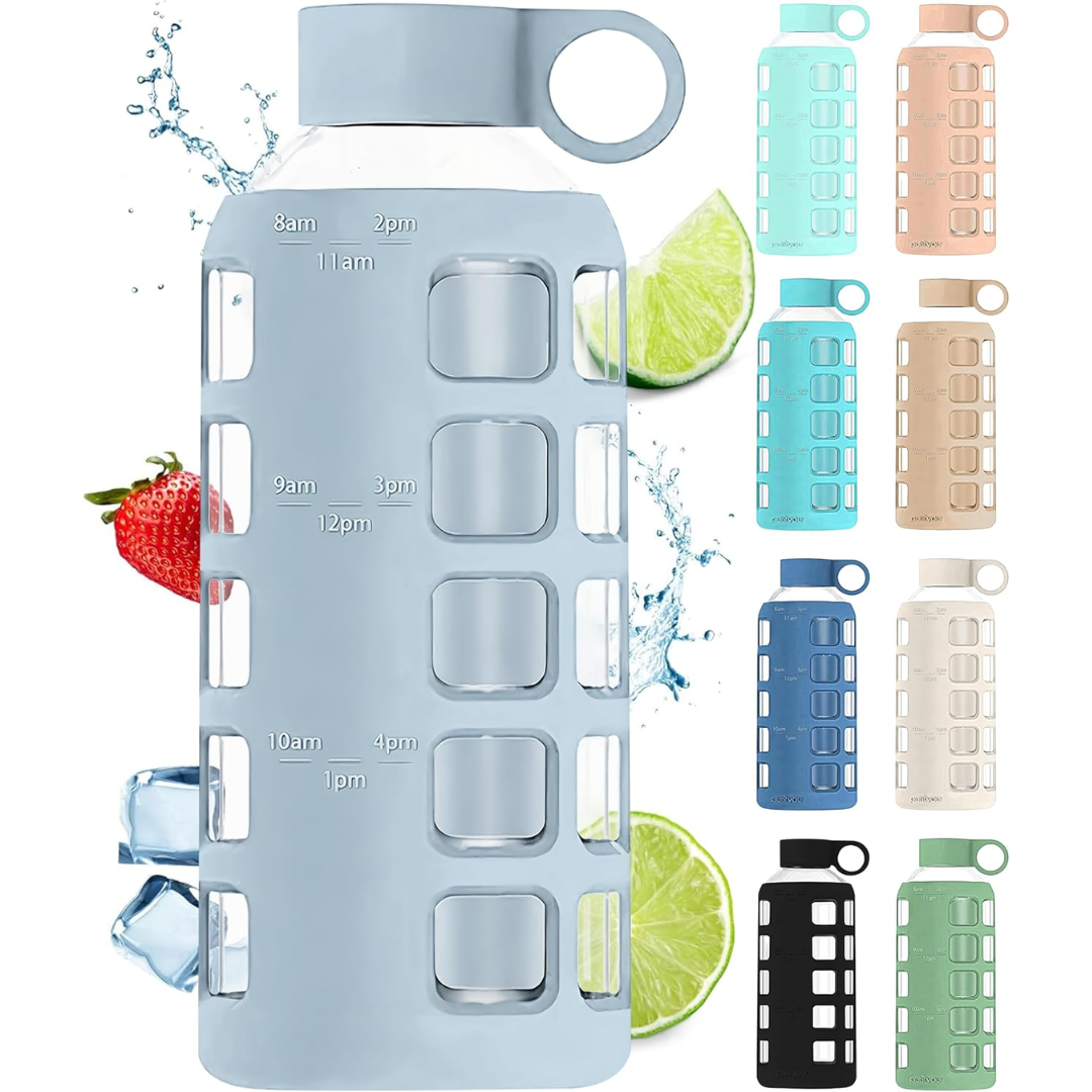 HydraFlow - Gourde Verre Indicateur Temps Protection