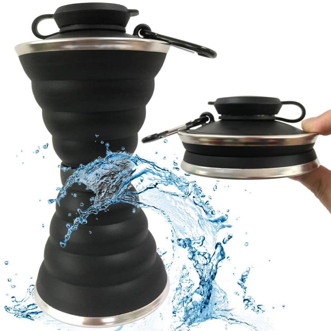 HydroFold - Gourde Pliable Pratique avec Crochet