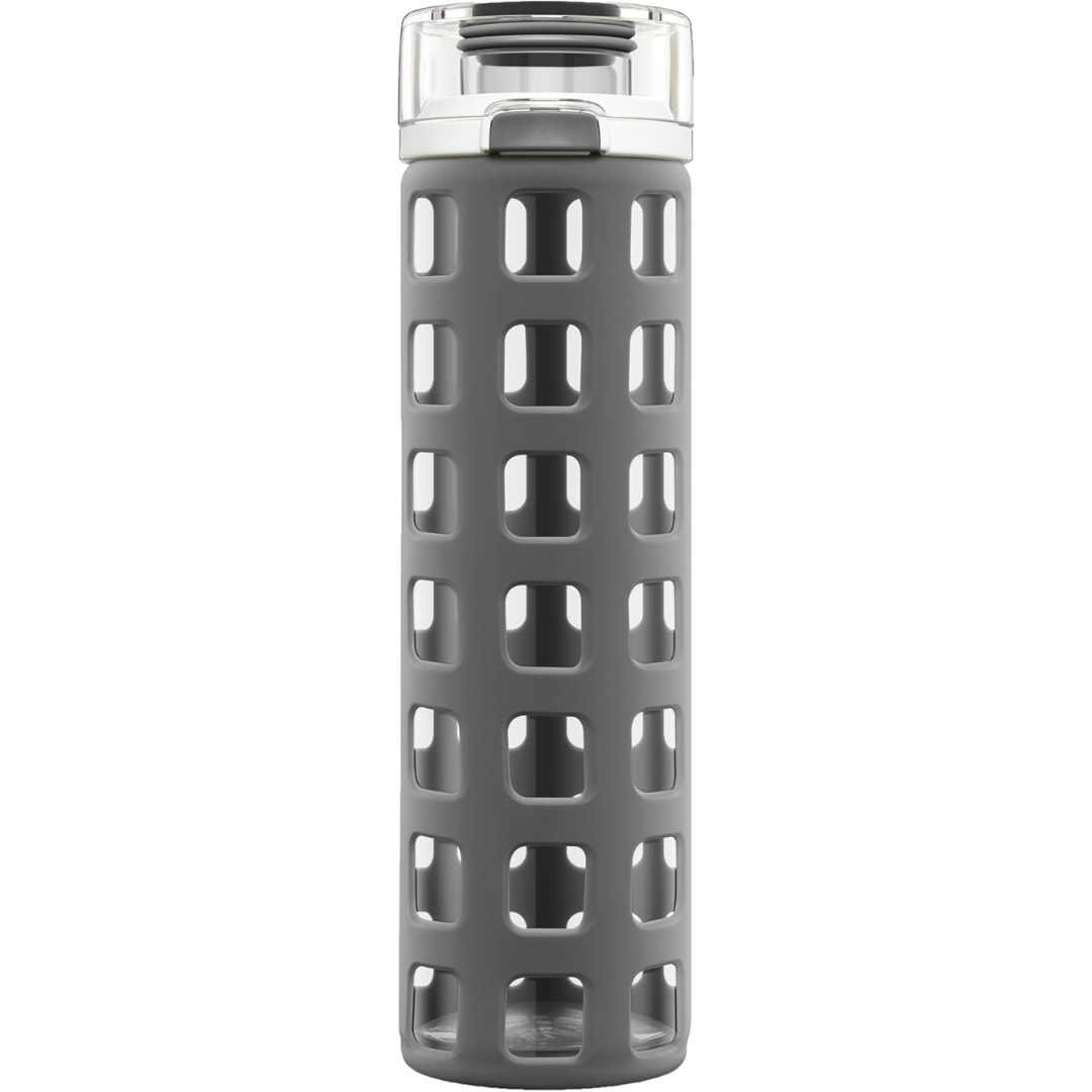 PureSip - Gourde en verre durable avec couvercle flip