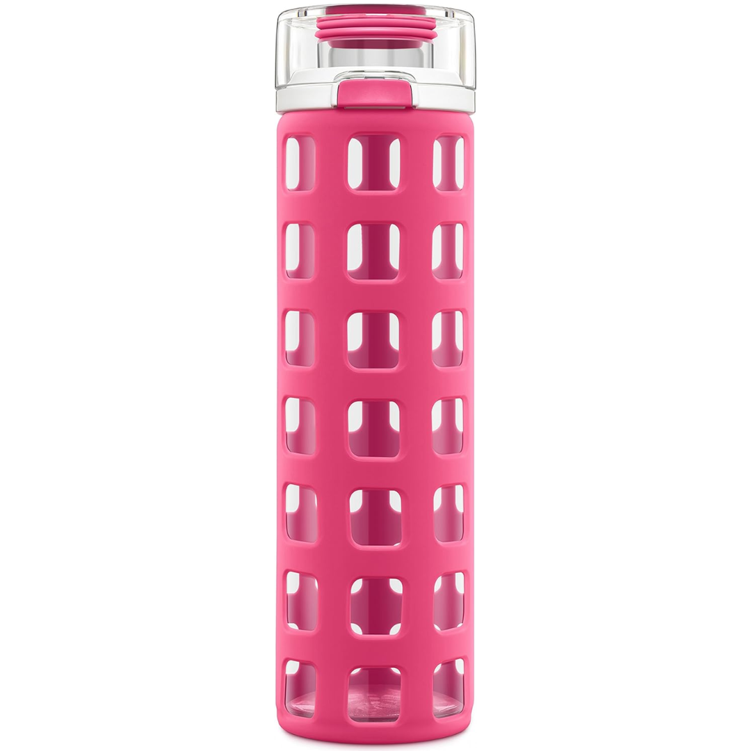 PureSip - Gourde en verre durable avec couvercle flip