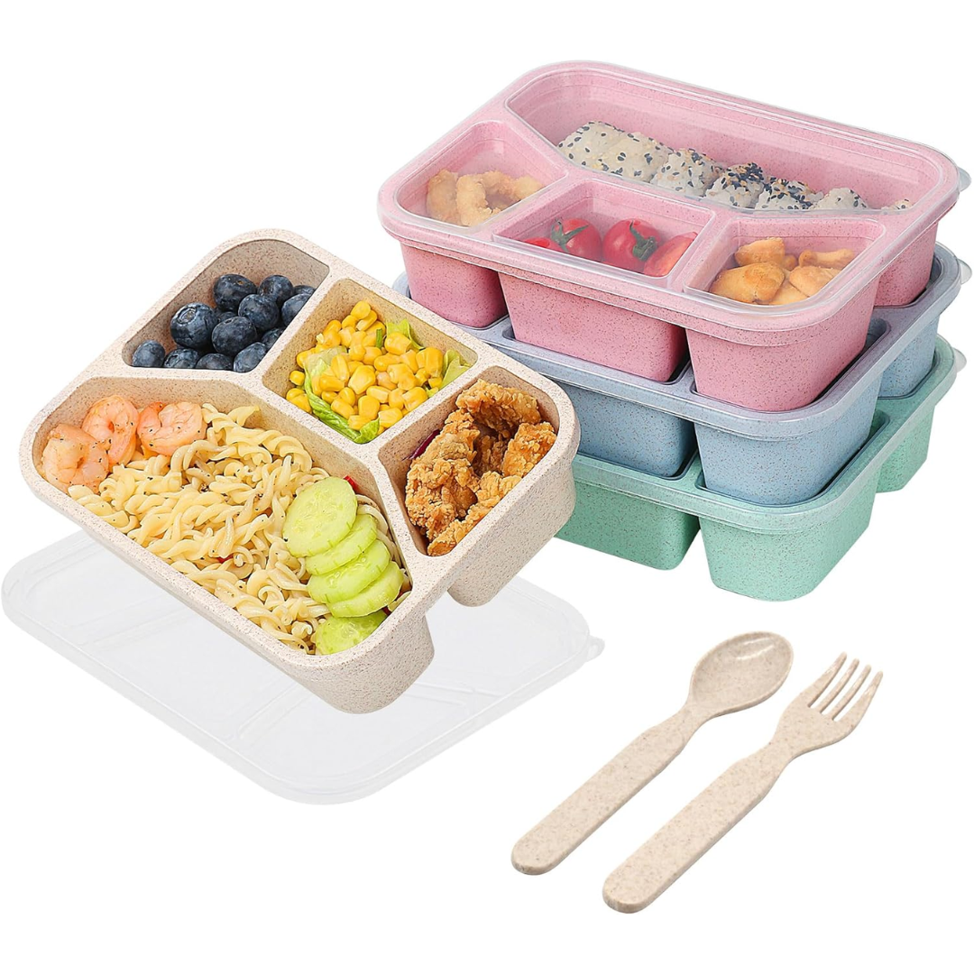 BentoBox – Set de 4 Boîtes Snacks Compartimentées