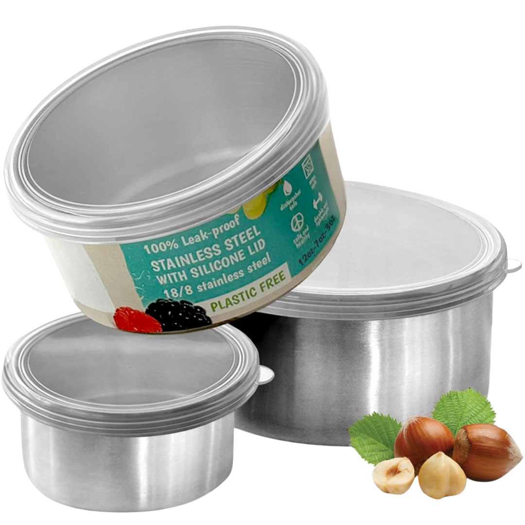 FreshBox Set – Boîtes Déjeuner Inox avec Couvercles