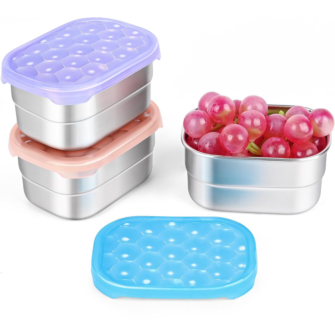 SnackGuard – Boîtes Snack Inox Couvercle Silicone