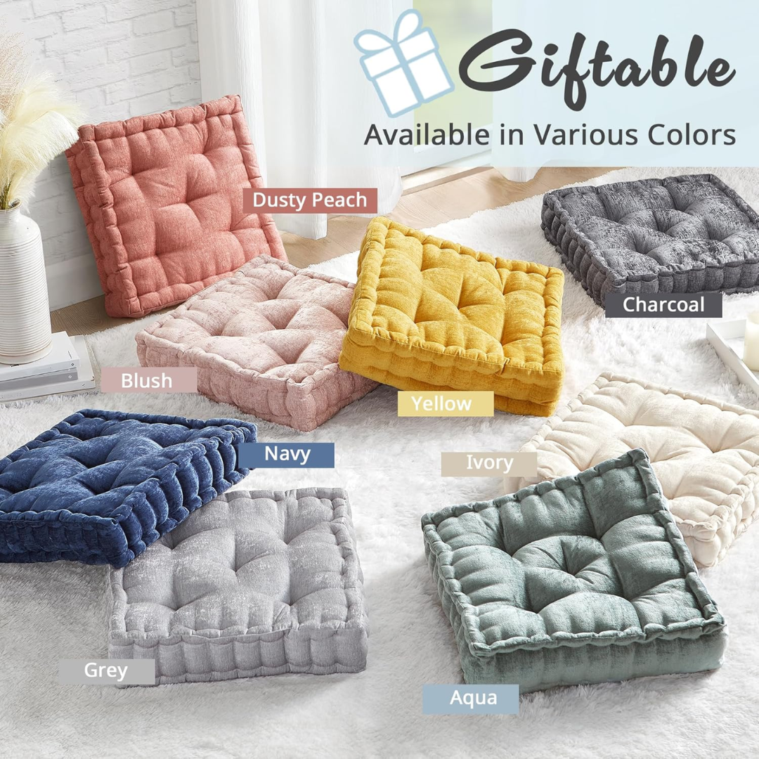 ZenComfort - Coussin Méditation Chenille Luxueux Sol