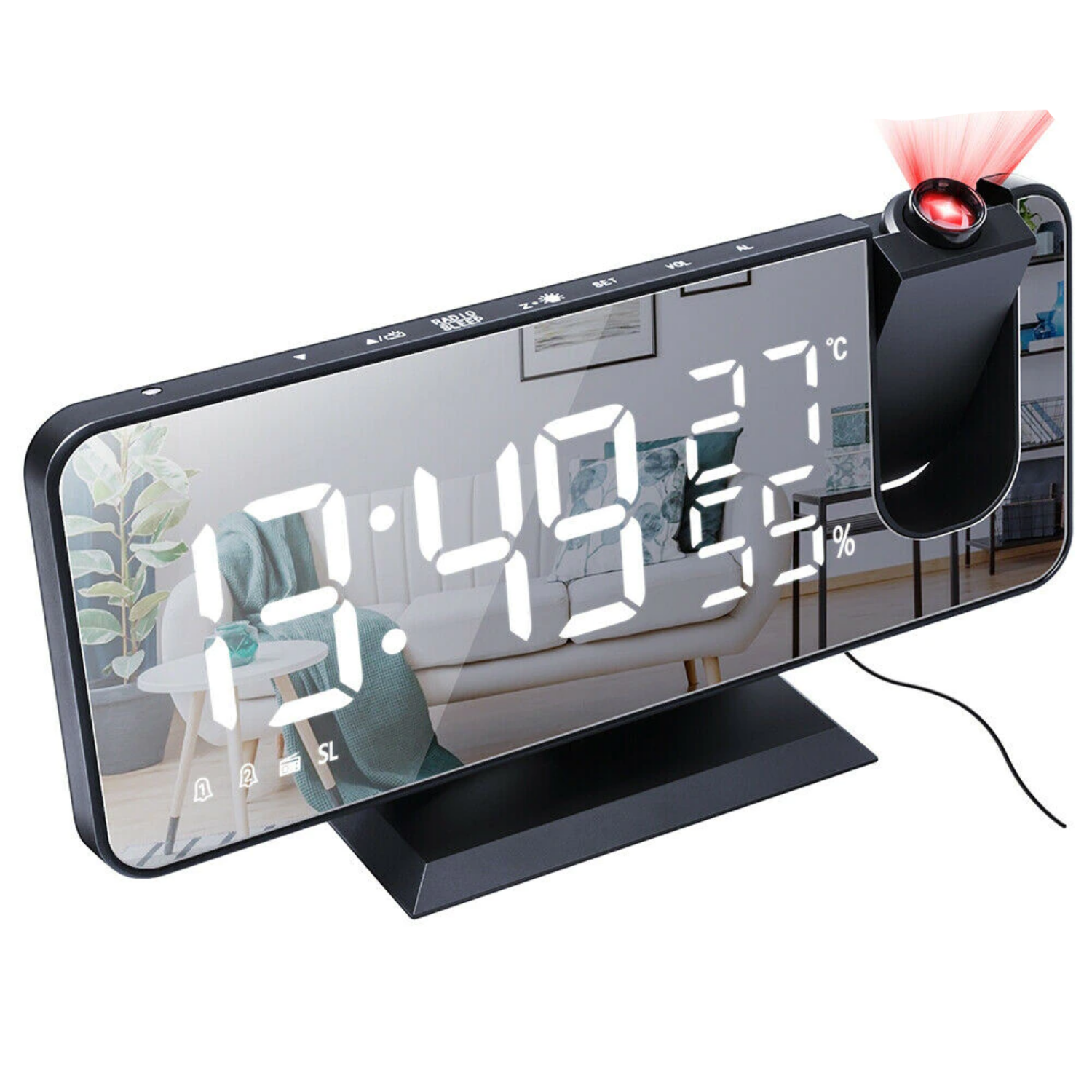Astronatic Horloge - Écran LED Projecteur 180°