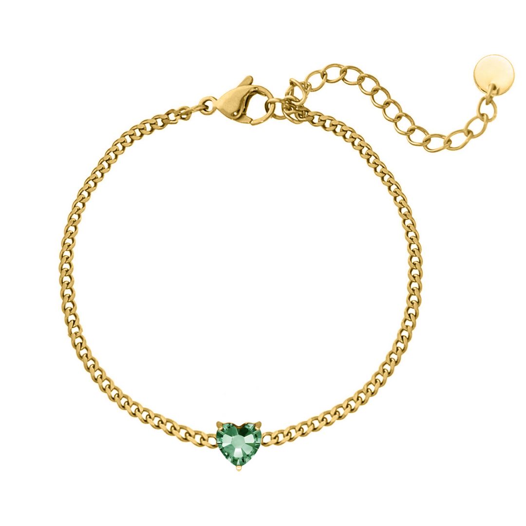 Bracelet Pierre de Naissance Cœur - 12 Mois | Argent