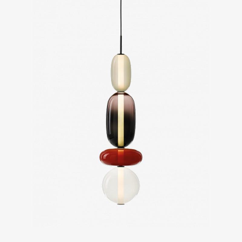 VerreConfetti | Élégante Lampe Suspendue en Verre Coloré Moderne 12